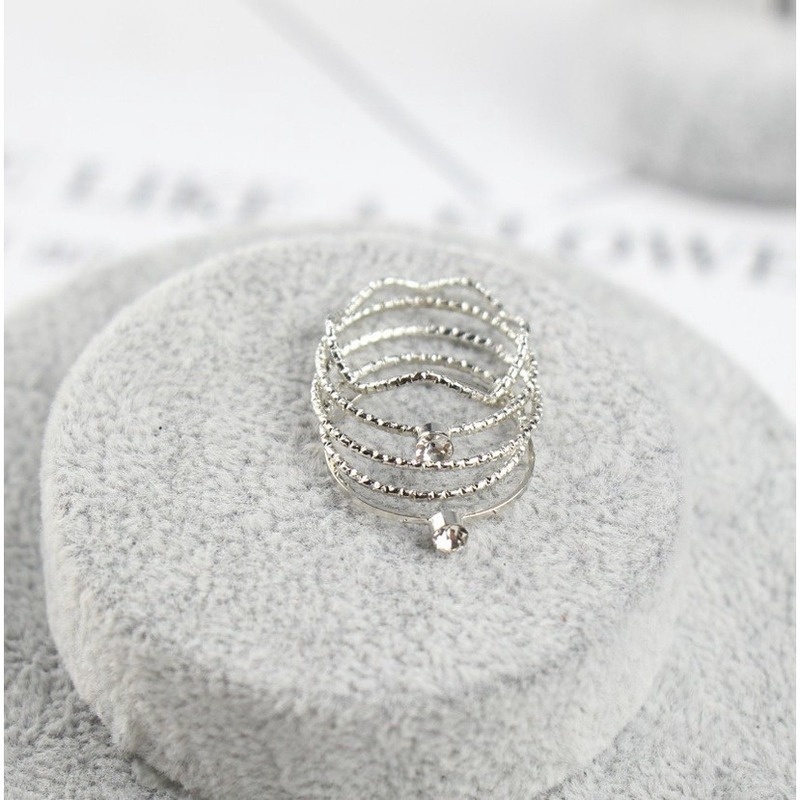 Korean wave five-piece set of personalized fashion meticulous index finger joint ring tail ring 210902