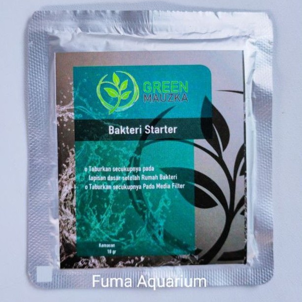 BAKTERI STARTER GREEN MAUZKA kemasan 18gr penjernih air akuarium Aquascape