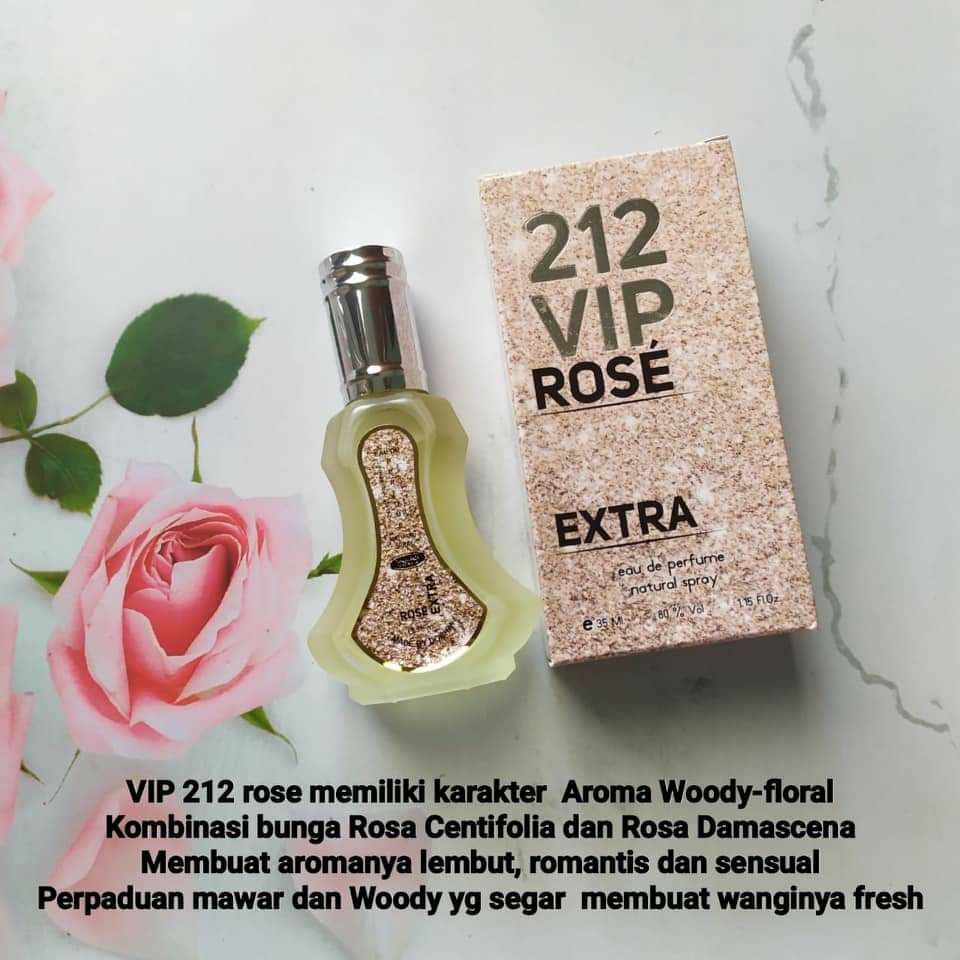 212 VIP ROSE EXTRA Spray DOBHA 35ml Eau De Parfume wanita