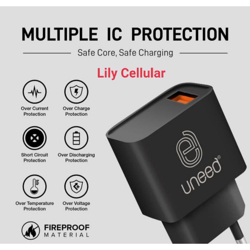 Quick Plug Wall Charger Quick Charge 3.0 Max 18Watt Uneed UCH411