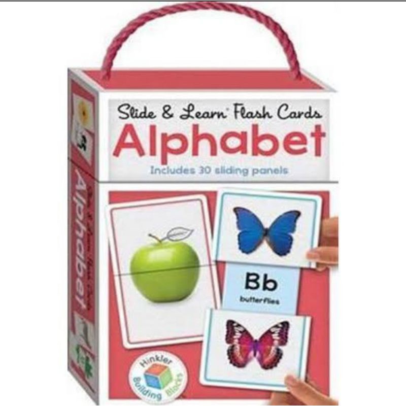 BUILDING BLOCKS SLIDE & LEARN FLASH CARDS ALPHABET