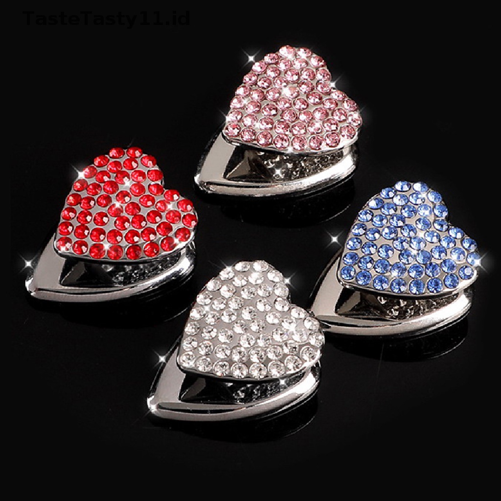 【TasteTasty】 Mini Coupler Crystal Diamond Love Hook Home Wall Decoration Door Hanging .