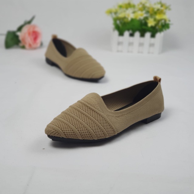 KAYZINEVA Sepatu Flat Rajut import Wanita CC02