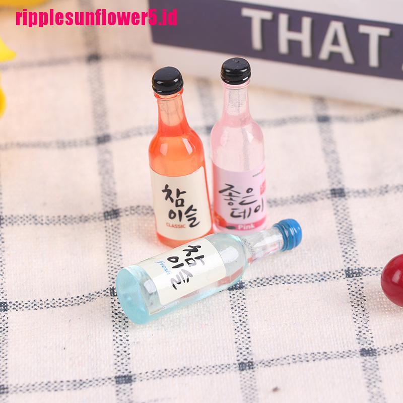 10pcs Miniatur Botol Wine / Bir Bahan Resin Skala 1: 12 Untuk Rumah Boneka