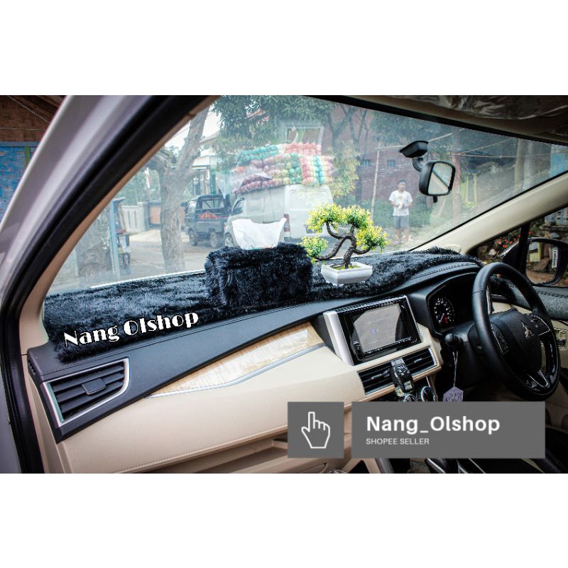 Satu Set Alas Cover Dashboard Mobil + Sarung Tisu Bulu Lembut Bisa Semua Mobil  Uk150x50cm / Alas Karpet Dashboard Mobil Universal / Alas Dashboard Mobil Murah