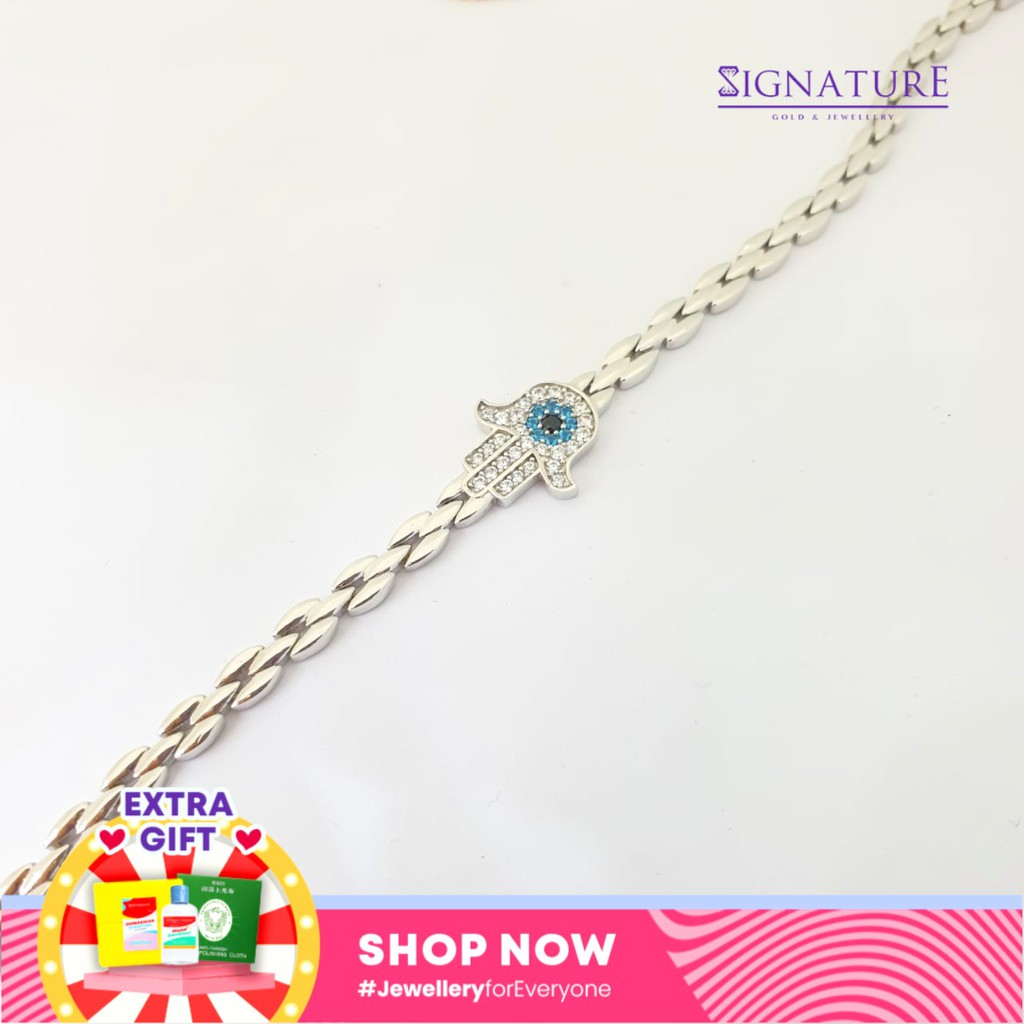 GELANG EMAS PUTIH KADAR 750 MODEL AYUGOLD COLLECTION.#138