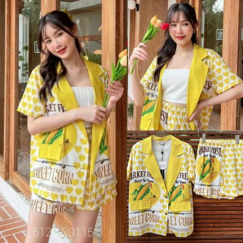 SET YELLOW ORIGINAL IMPORT/ SETCEL IMPORT / BAJU BANGKOK BKK