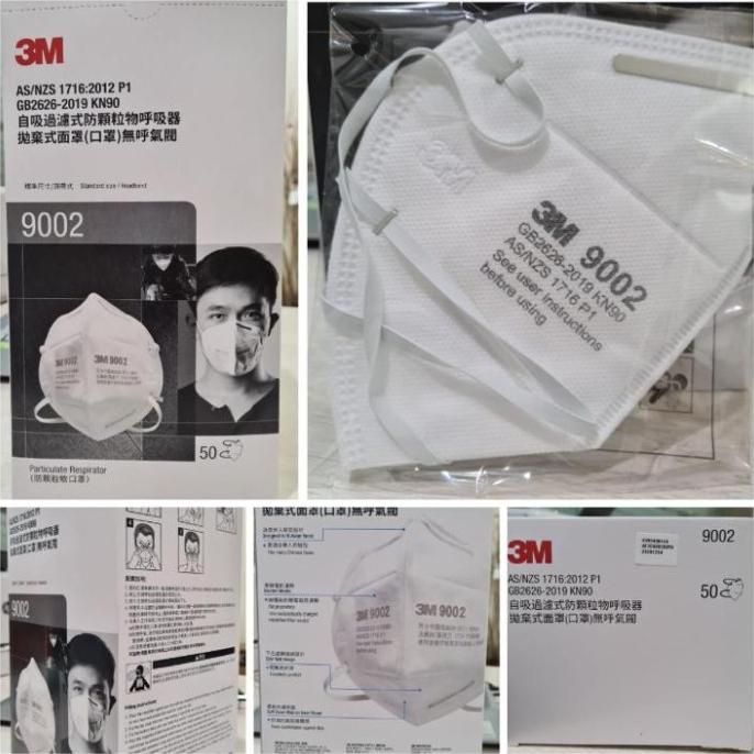 MASKER 3M 9002 KN95 HEADLOOP ORIGINAL 50PCS HIGH QUALITY