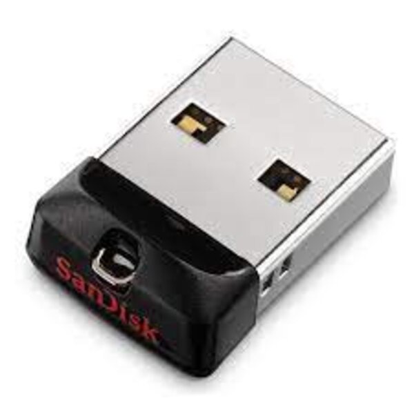 SanDisk Cruzer Fit USB Flash Drive, CZ33 32GB, USB2.0, Black, Plug & Stay, 5Y