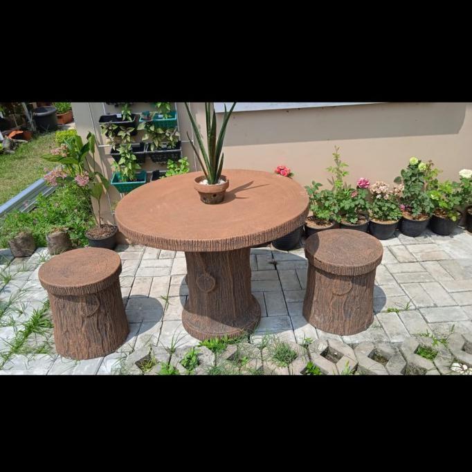 Panama Kursi Taman Semen Minimalis | Kursi Taman | Meja Taman