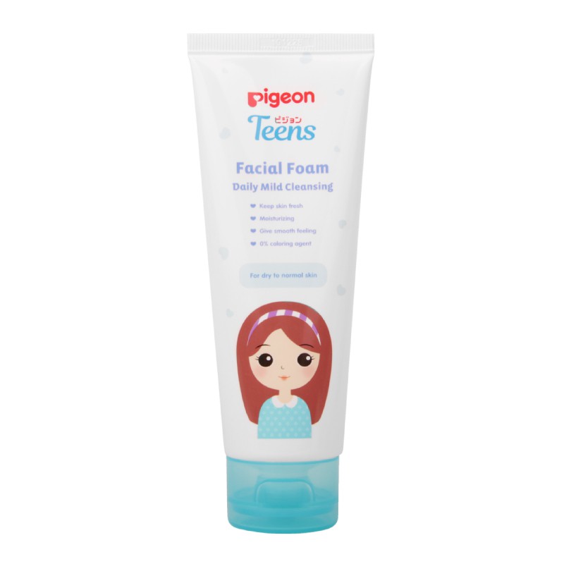 Pigeon Teens Facial Foam Daily Mild Cleansing | Sabun Muka Kulit Kering | Pembersih Wajah