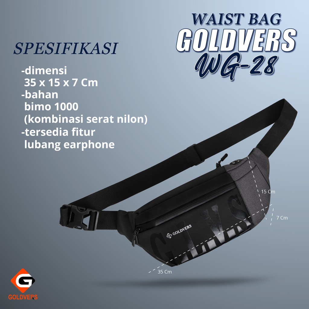 Tas Selempang anti Air  Waistbag Pria Tas Pinggang Pria Berkualitas Waterproff - KREATIVO