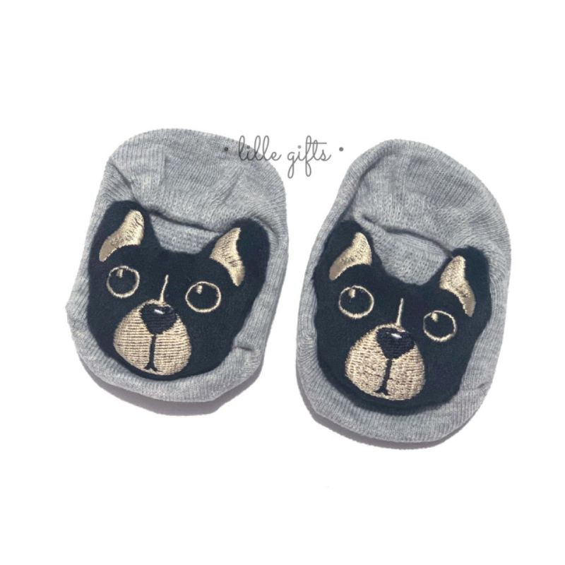 Lille Gifts - Kaos Kaki Newborn - Grey Puppy