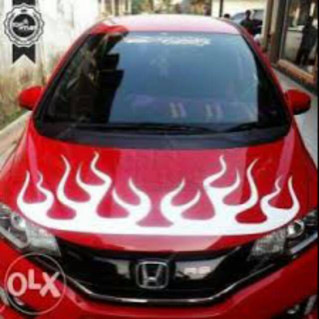 Stiker mobil fortuner agya calya sigra ayla avanza pajero stiker tribal keren stiker mobil merah