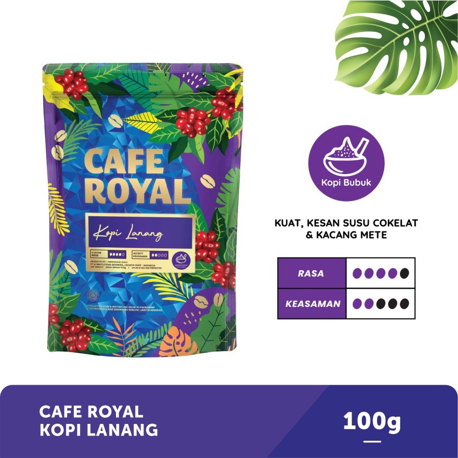 

CAFE ROYAL Kopi Lanang Bubuk 100g - CafeRoyal Coffee Ground 100 Gr