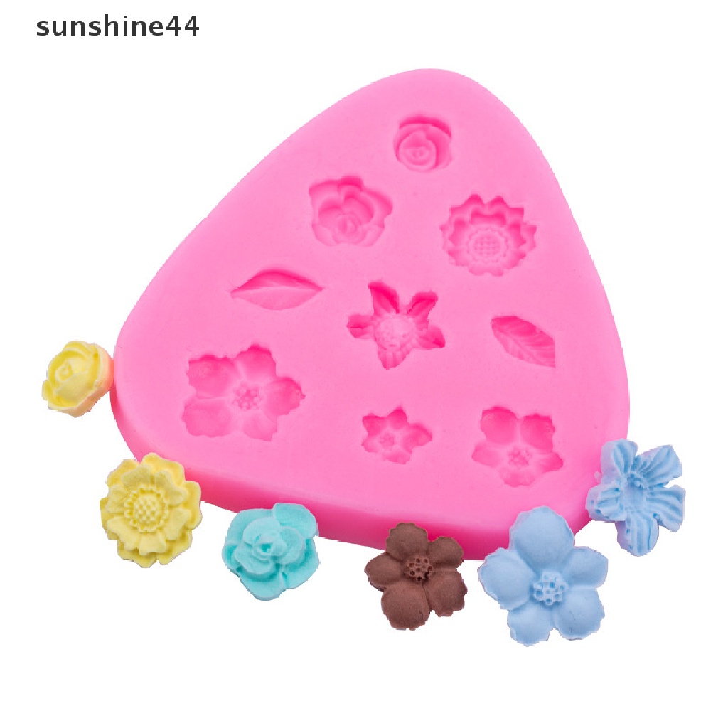 Sunshine Flower Cetakan Silikon Bentuk Bunga Untuk Fondant Kue / Jelly / Permen / Cokelat