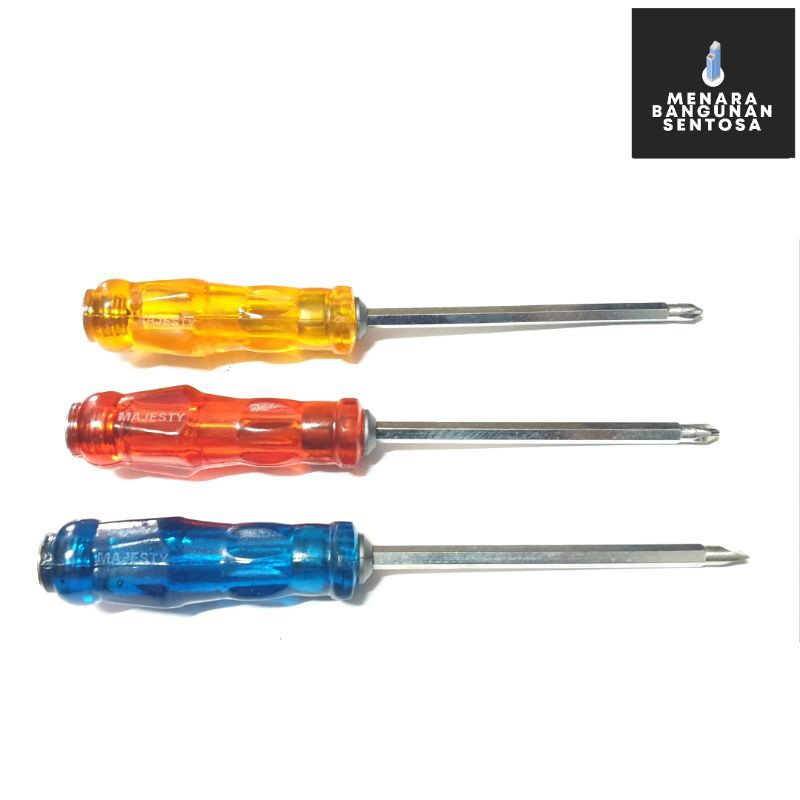 Obeng Tembus Transparan Bolak Balik 4&quot; Inch  / Ketok Transparant Screwdriver