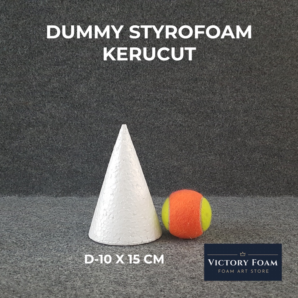 Dummy Styrofoam Kerucut D. 10cm x T. 15cm