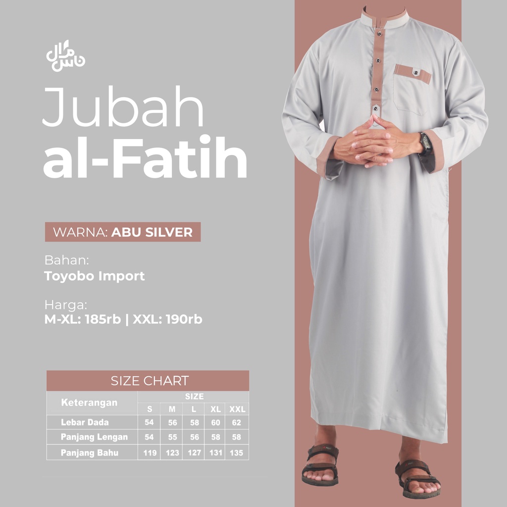 JUBAH AL FATIH - BONUS PECI RAJUT,BAJU KOKO GAMIS PRIA,GAMIS KOKO