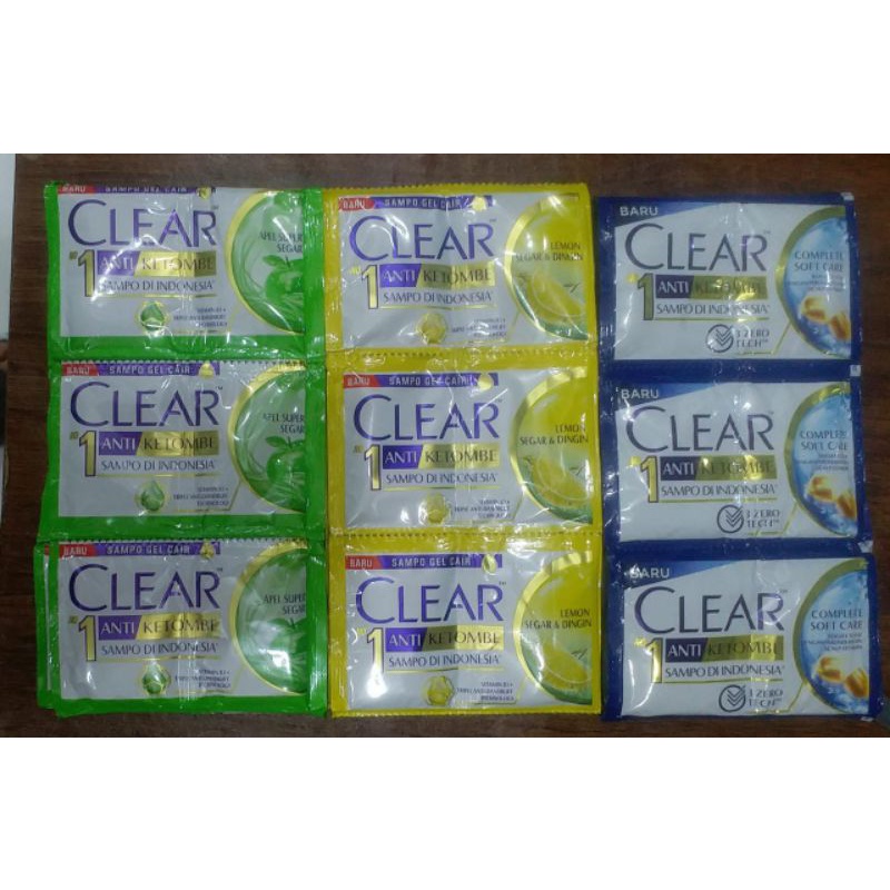 Shampo Clear All Variant (1 Renceng isi 12 Sachet)