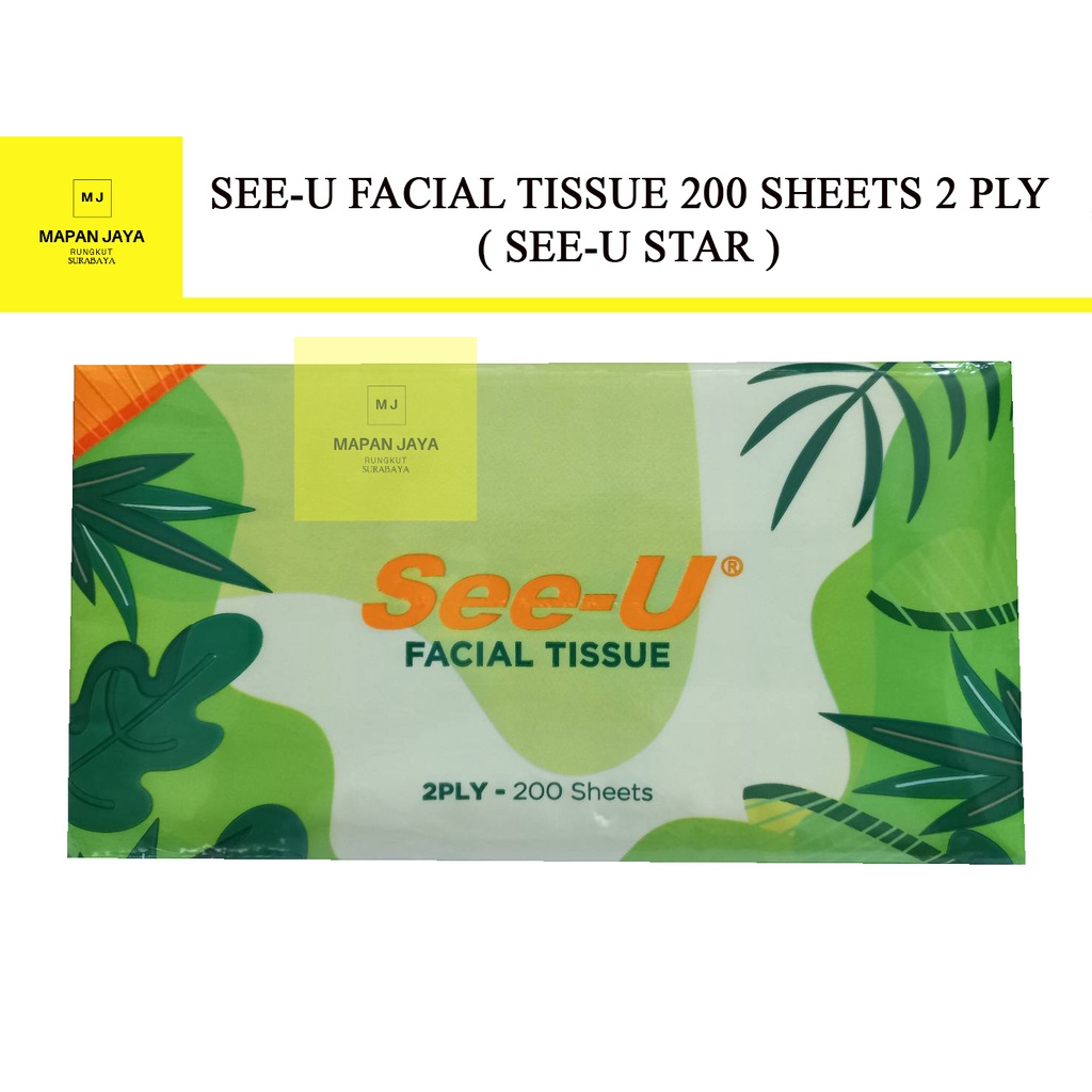 Tisu Tissue See U Facial 200 Sheets 2 Ply Lembut