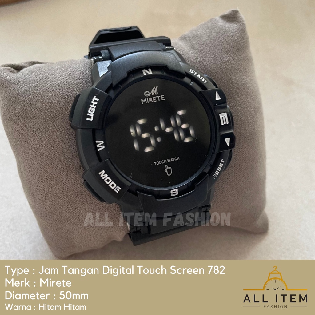 COD✅ Jam Tangan Digital Touch Screen Mirete 782 / Sport Watch / Jam Fashion / Jam Modern Layar Sentuh / Tanggal Bulan Tahun