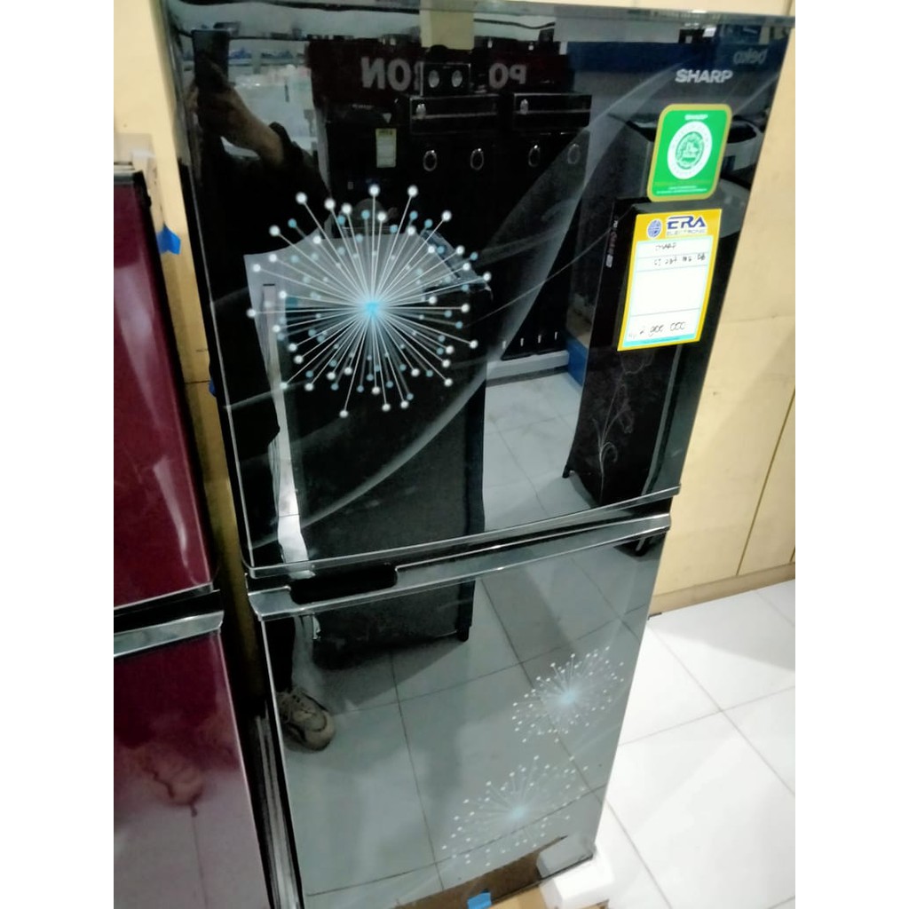 Kulkas Sharp 2 Pintu SJ 237 MG DB DP Hitam Low watt