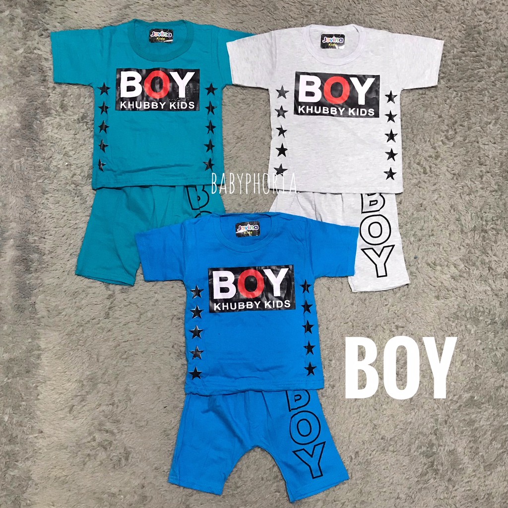 Setelan Pergi Oblong Bayi Babyphoria Berbagai Motif