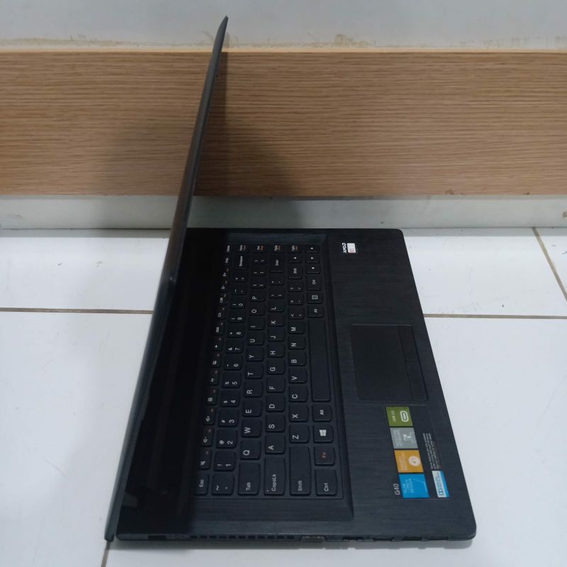 Laptop Lenovo G40 Amd E1-6010 Vga Amd Radeon R2 Ram 4GB HDD 500GB Windows 10 Layar 14 inc Full aplikasi siap pakai