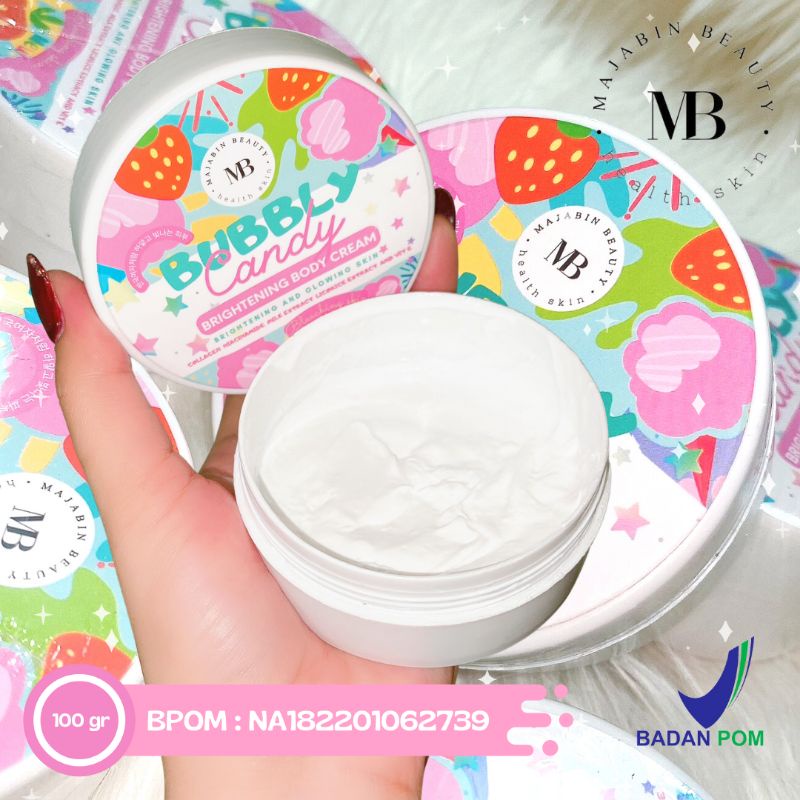 WHITENING BODY BLEACHING BUBBLY CANDY + FREE BUBUK COLLAGEN MAJABIN BEAUTY | Whitening Body Cream | 