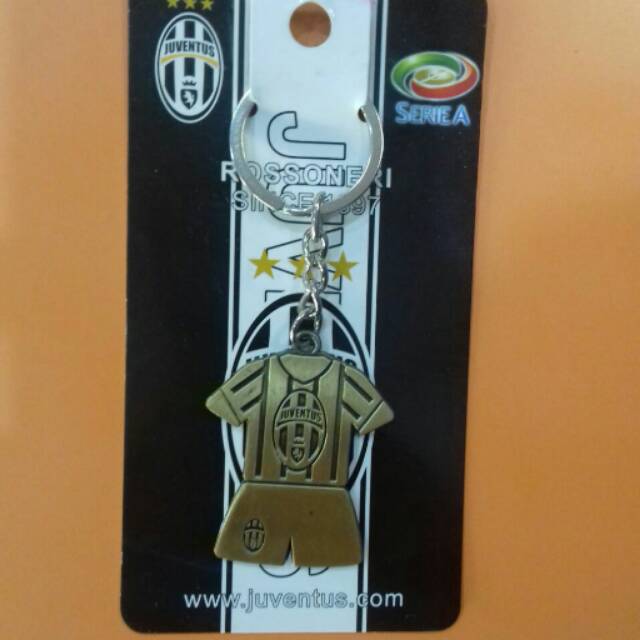 Gantungan kunci jersey gold Juventus