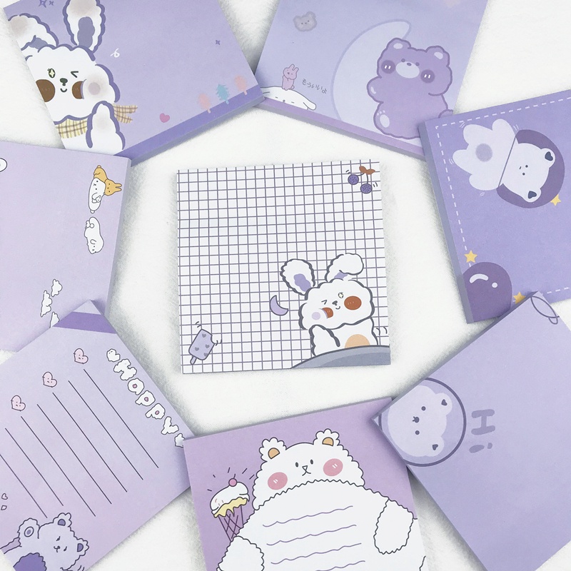 50pcs Memo Pad Bentuk Pohon / Bunga / Hewan Lucu Untuk Sekolah / Kantor-4