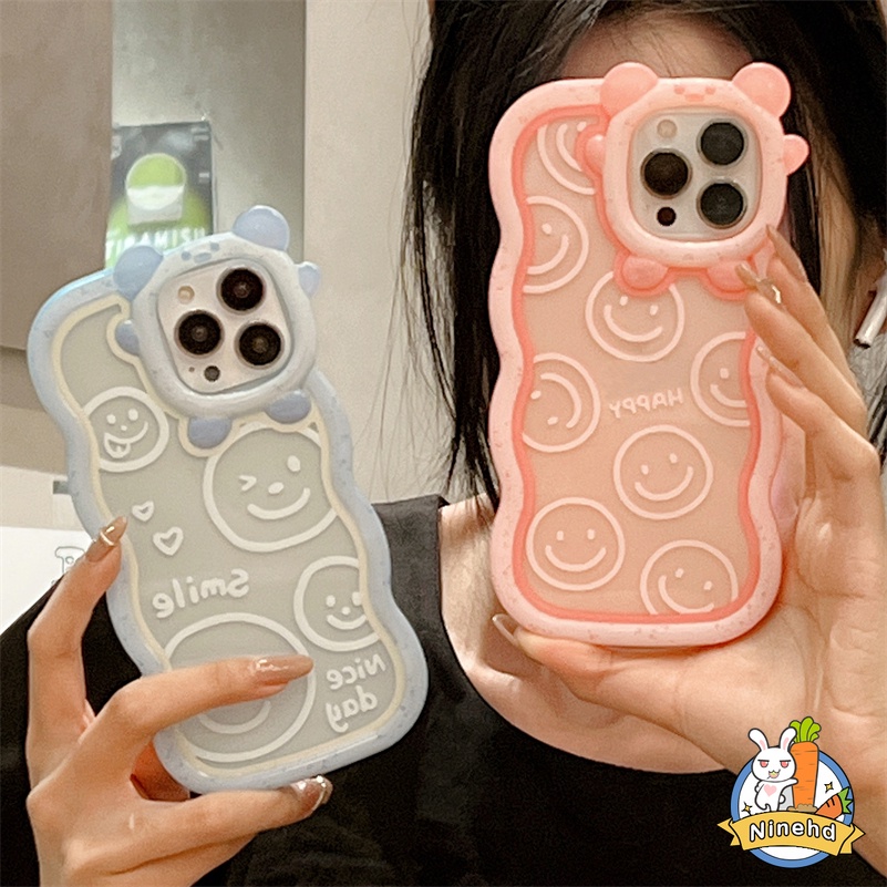 Casing Soft Case iPhone 13 12 11 Pro Max X Xr Xs Max Motif Smiley Face