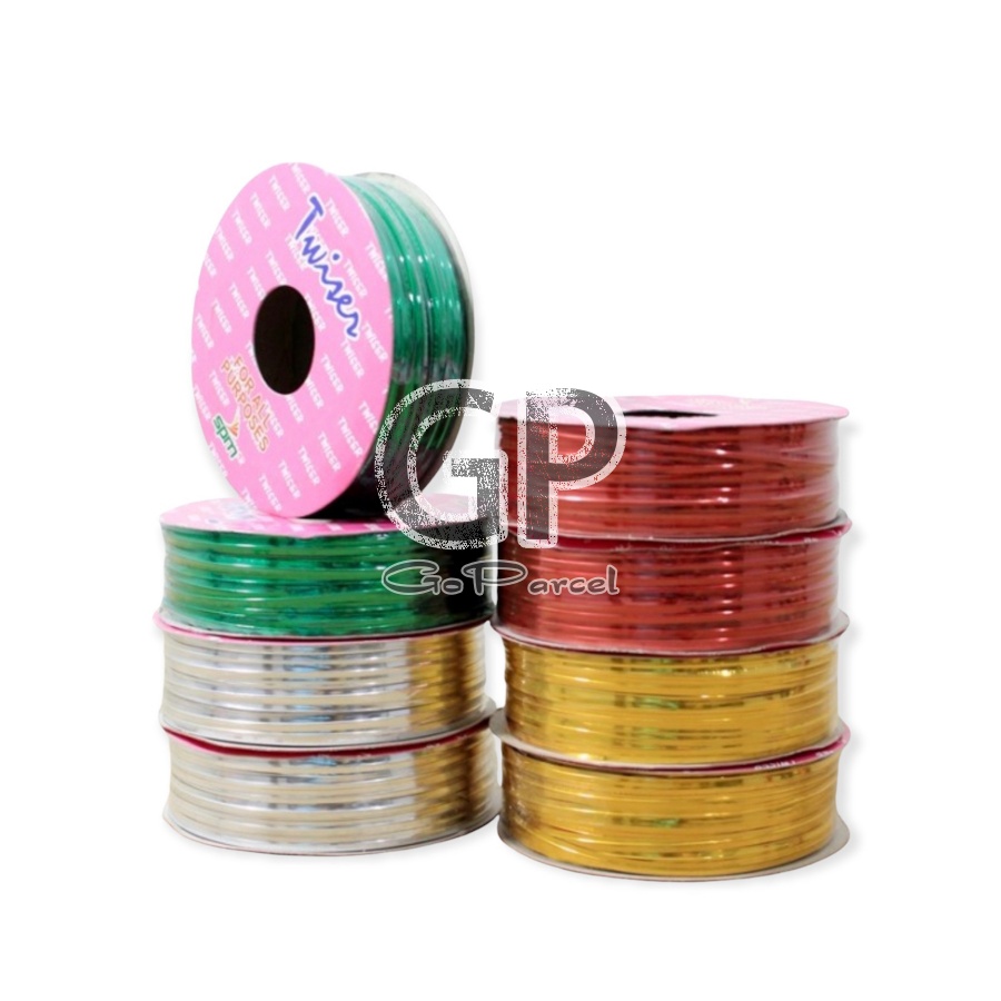 ( Rol 20 Yard ) WIRE RIBBON ROPE - PITA KAWAT SOUVENIR ROLL / IKATAN / GOODIE BAG / HAMPERS PARCEL GOLD SILVER RED PURPLE