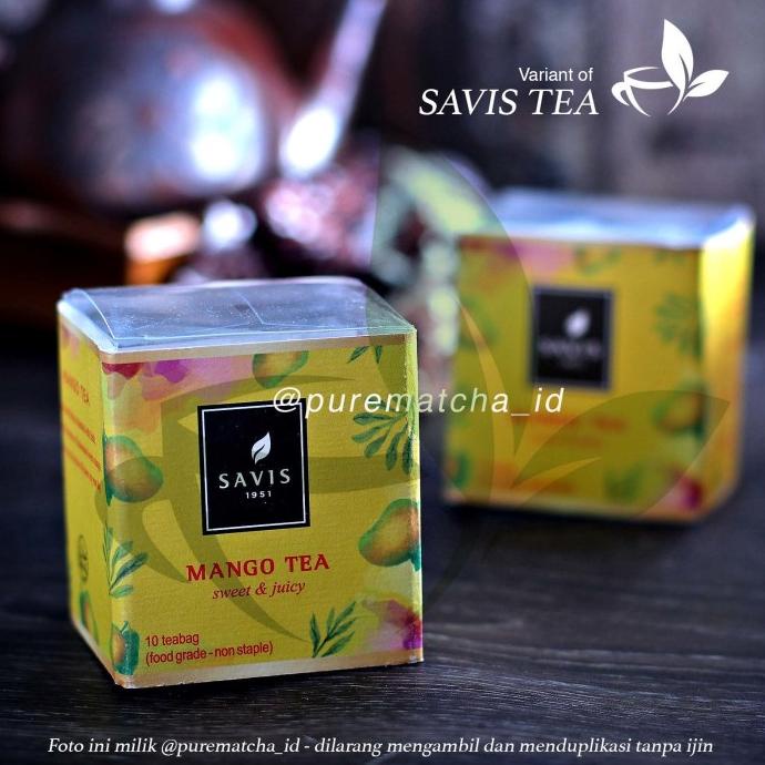 

PROMO Savis Tea - Premium Mango Tea 10 Teabags Teh Celup Mangga Cafe [Box]/MINUMAN COLLAGEN/MINUMAN YOYIC/MINUMAN DIET/MINUMAN PEMUTIH BADAN/MINUMAN KOREA/MINUMAN KEMASAN/MINUMAN KALENG/MINUMAN KOTAK/MINUMAN SEHAT HERBAL/MINUMAN SEHAT UNTUK TUBUH/MINUMAN