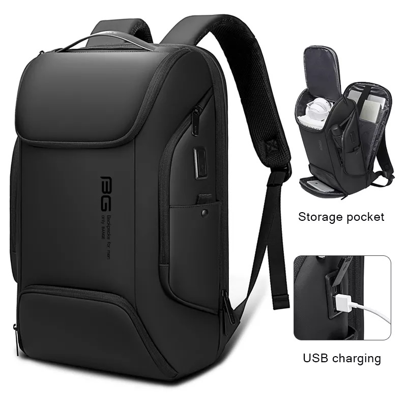 BG7267 Bange Tas Ransel pria Laptop Kerja Backpack USB 15.6 Inch