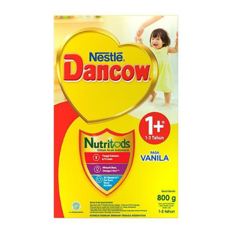 Dancow 1+ Nutritods Susu Pertumbuhan 1- 3 tahun Rasa Vanila/Madu 1000g