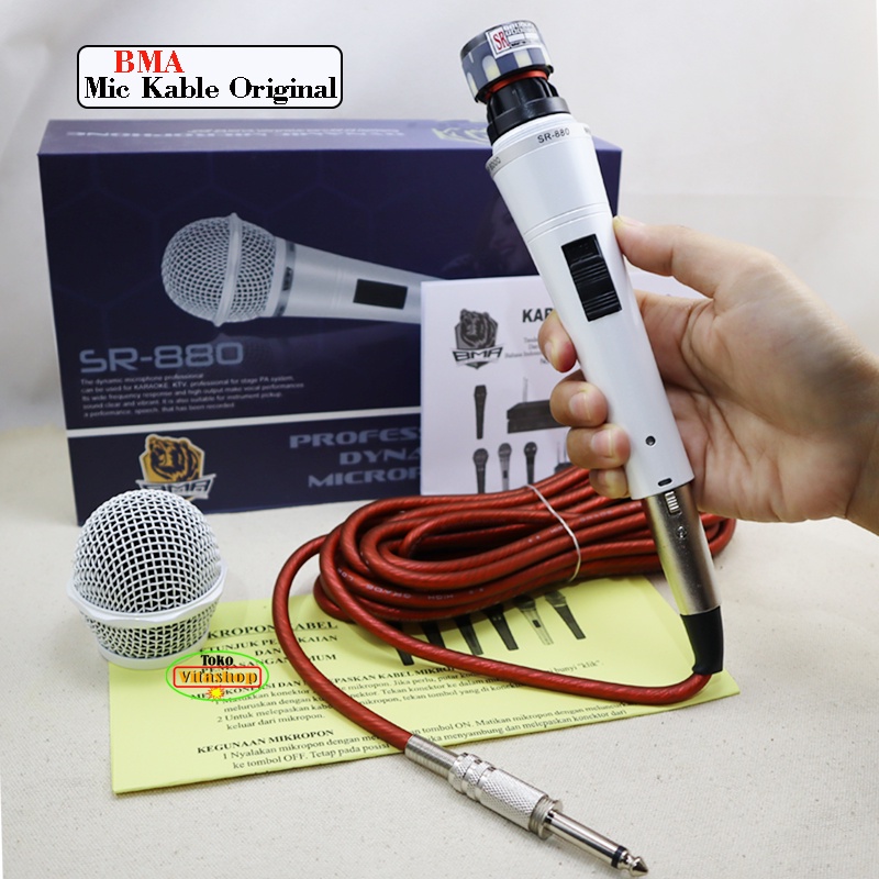 Microphone Kabel BMA SR-880 Mic Kabel Original Mikrofon Vocal Dynamic