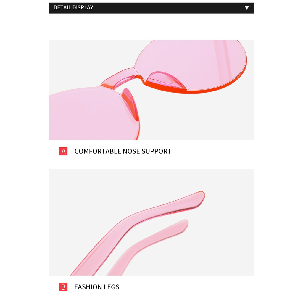 [BISA COD] KACAMATA HITAM FASHION WANITA PRIA TRANSPARAN TANPA FRAME JELLY CANDY YOUTUBER KPOP-4