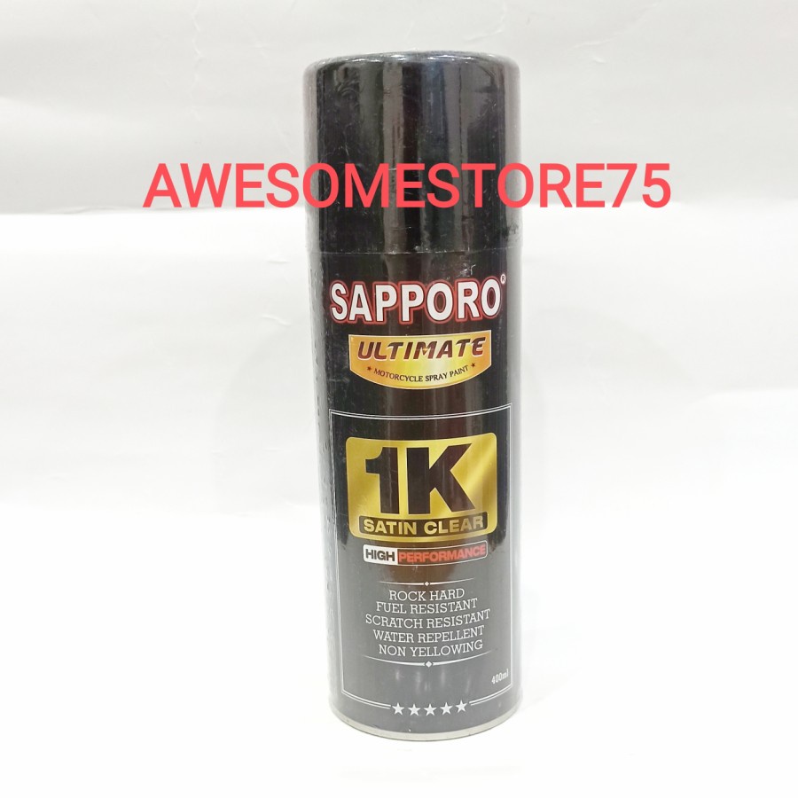 SAPPORO ULTIMATE ** K82 1K SATIN CLEAR Semi Chrome Doff Cat Semprot