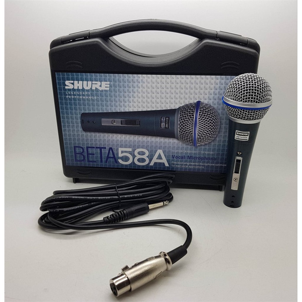 Shure Microphone Shure BETA 58 A koper tanpa swit on of suara mantap