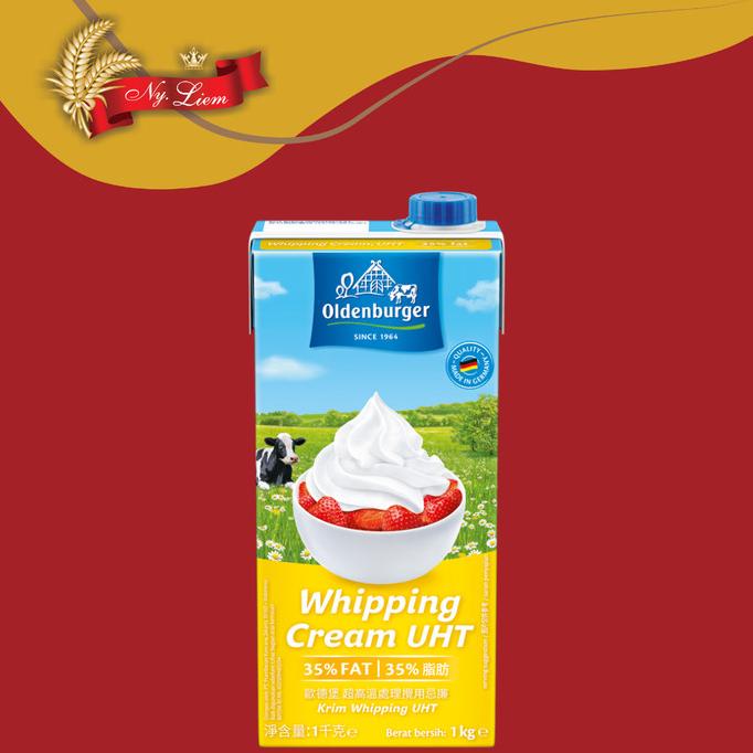 

(BISA COD) OLDENBURGER Whipping Cream 35% 1 kg (GOJEK/GRAB Only)