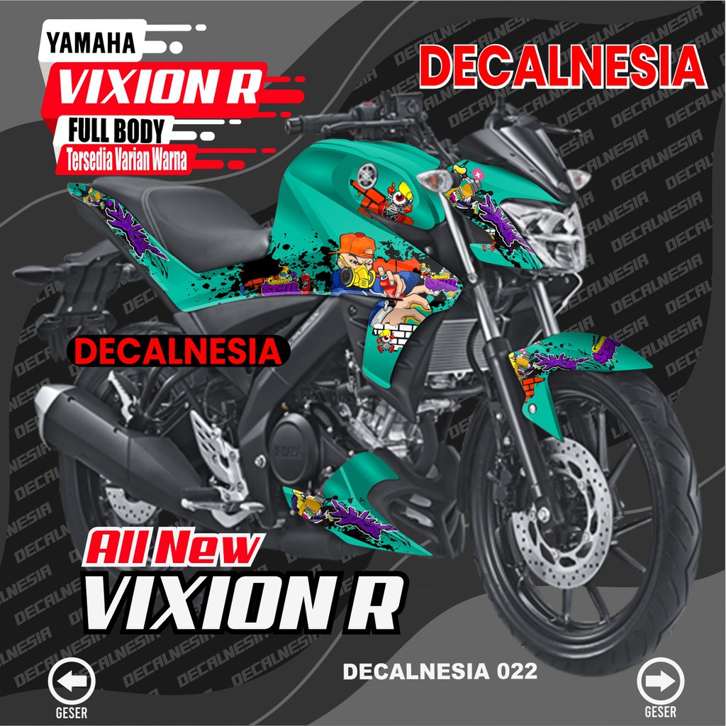 Sticker Full Body Motor Vixion R 155 New Aksesoris Variasi - Decal Vixion R Stiker Vixion R 155