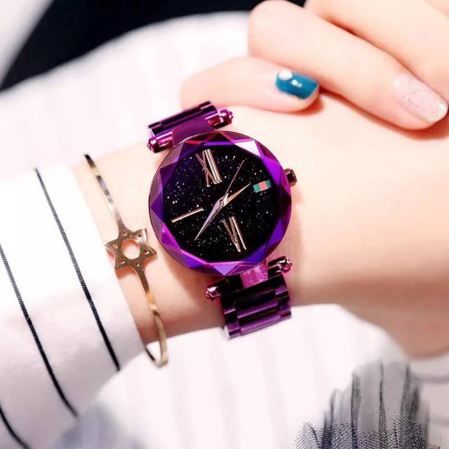 Jam Tangan Wanita Kekinian Fashion Analog Defollie Rantai Rose