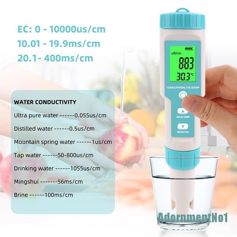 (Adornmentno1) 7 In 1 Ph Meter Tds Ec Orp Salinity S. G G G-Woord / Set Buku Literatur Dalam Bahasa Mandarin Untuk Anak