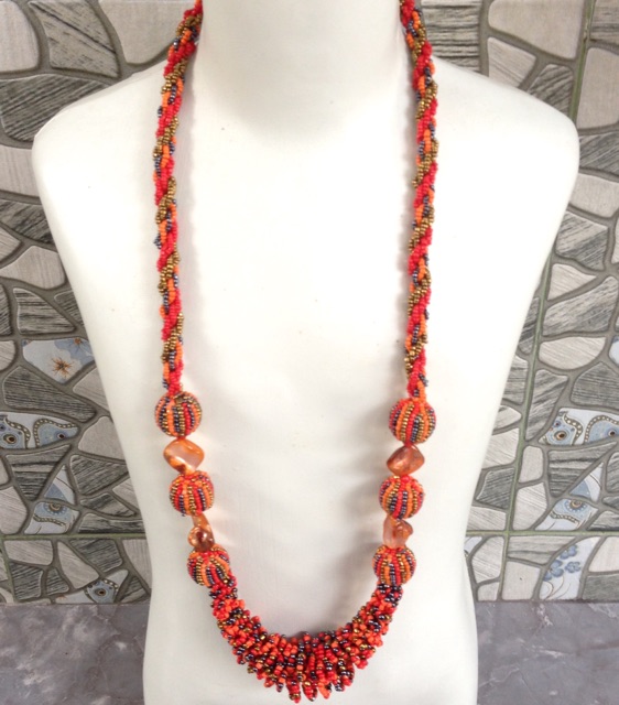 Kalung wanita manik-manik fashion wanita handmade bola-5