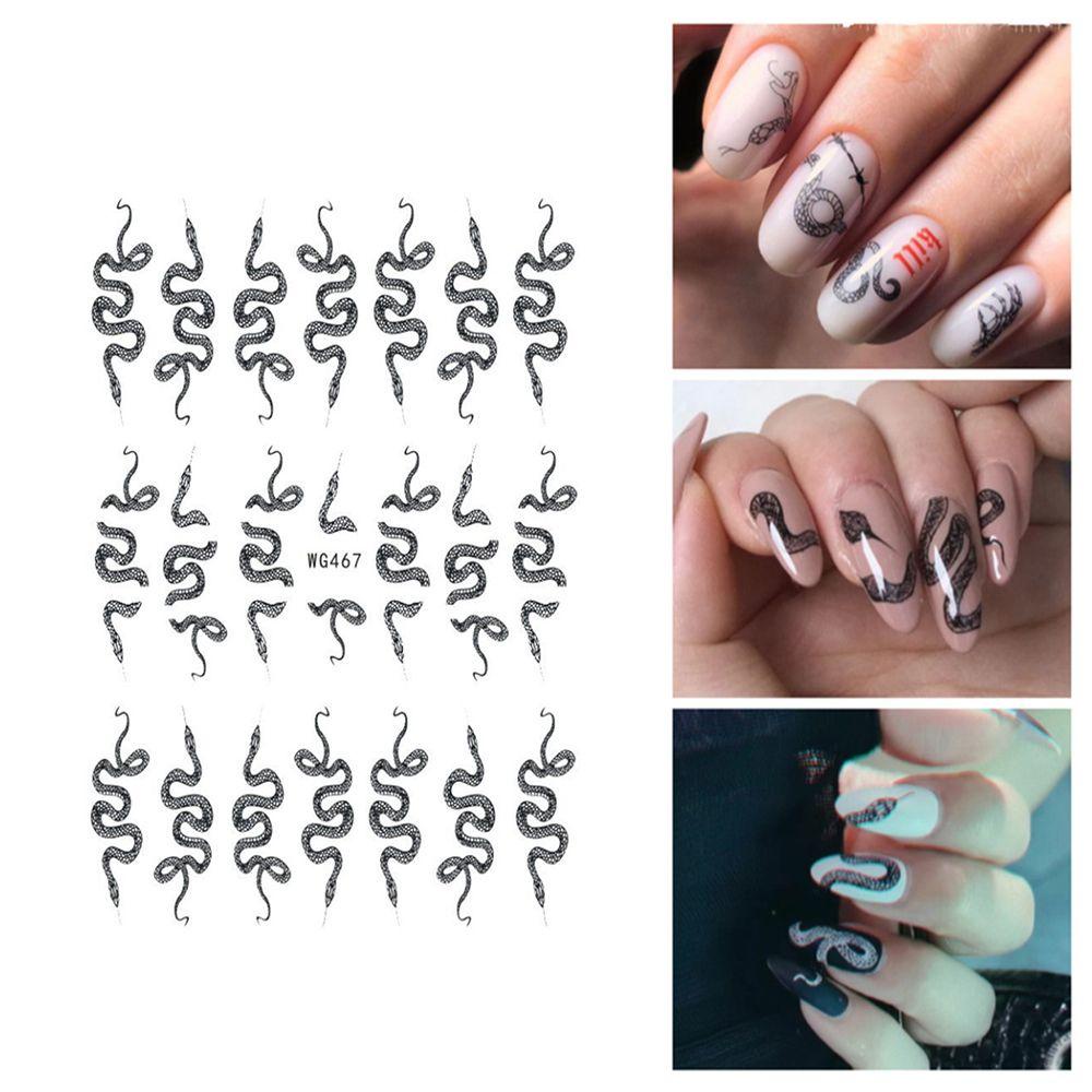 Agustinina Self-adhesive Nail Decals Populer Salon Kuku Nail Art Dekorasi DIY Stiker Kuku Nail Art Decals Manicuring Sticker