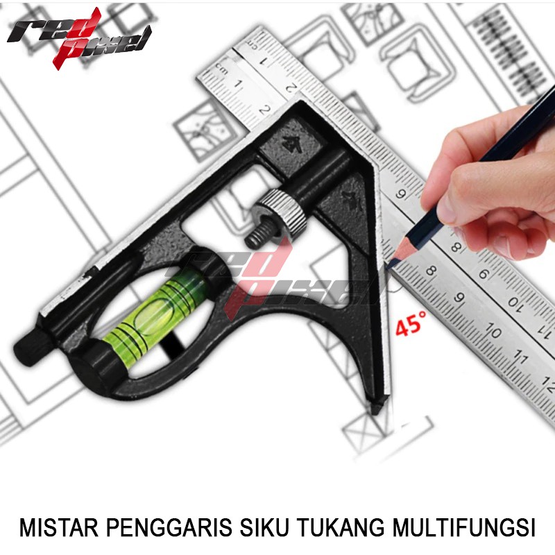 

Mistar Penggaris Siku Tukang Multifungsi