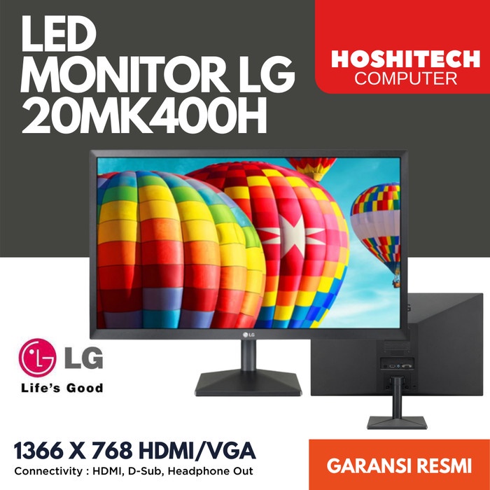 LED MONITOR LG 20MK400H A/B DSUB VGA HDMI 20inch LCD IPS Monitor 20MK400