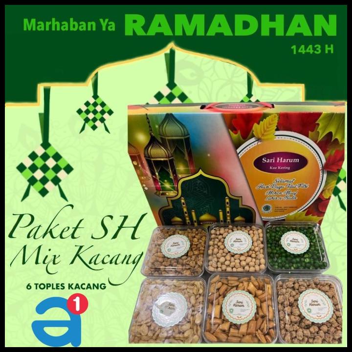 

Parcel Lebaran Parcel Ramadhan Kue Kering Sari Harum 6 Toples Kacang